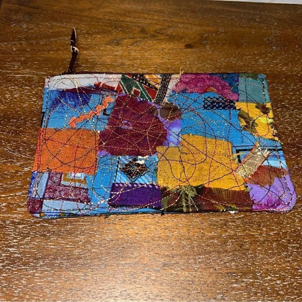 La Due Patchwork Zipper Closure Bag